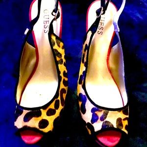 Guess Leopard Print Stilettos